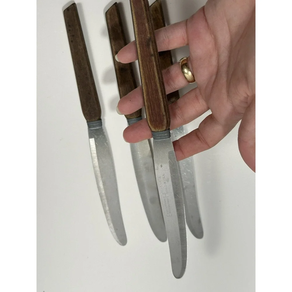 Englishtown Stainless Set Of 4 Knives Hollo Honed Made In The USA Knife